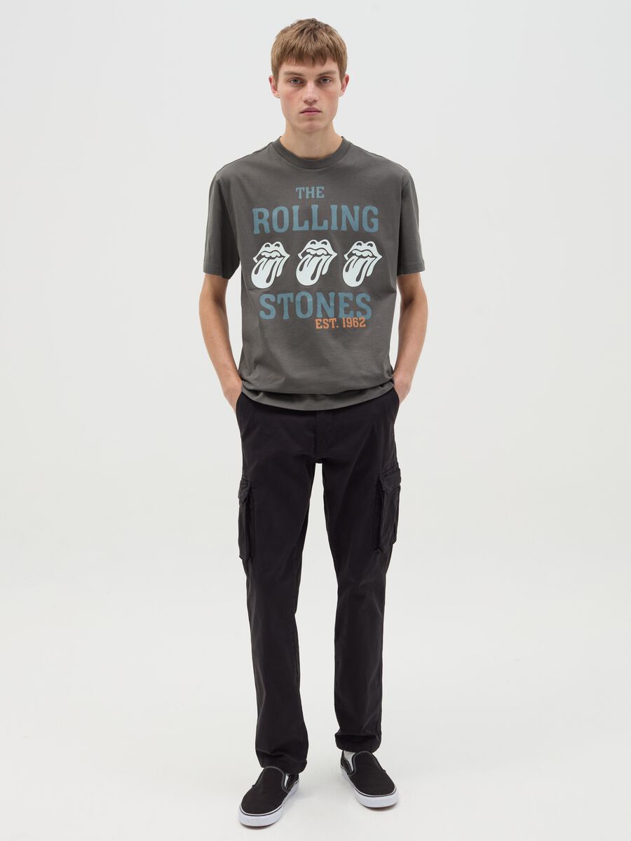 Cotton T-shirt with The Rolling Stones print_1