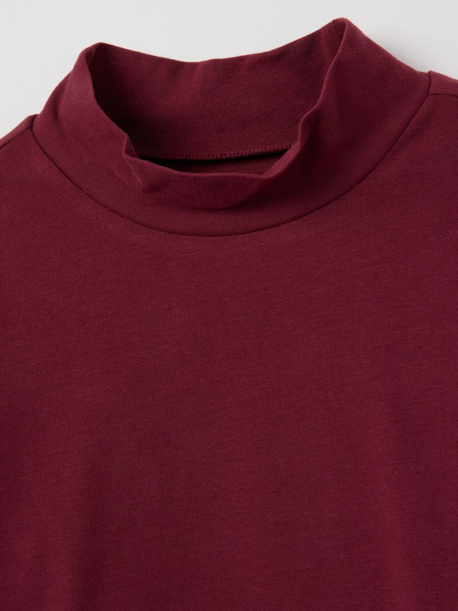 Maglia da bambino in misto cotone elasticizzato rosso regular fit_3