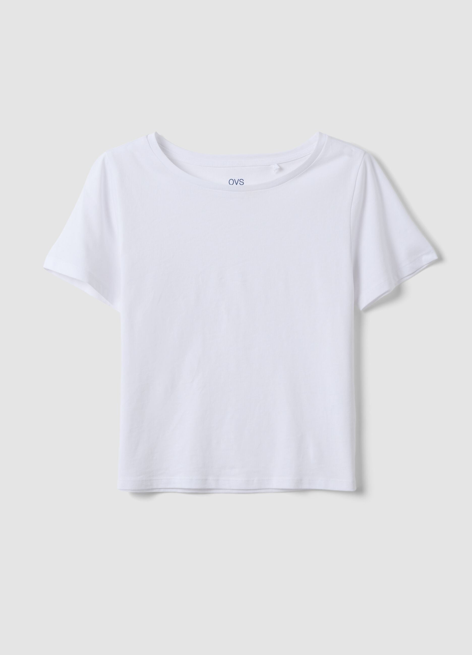 White pure cotton short-sleeved T-shirt