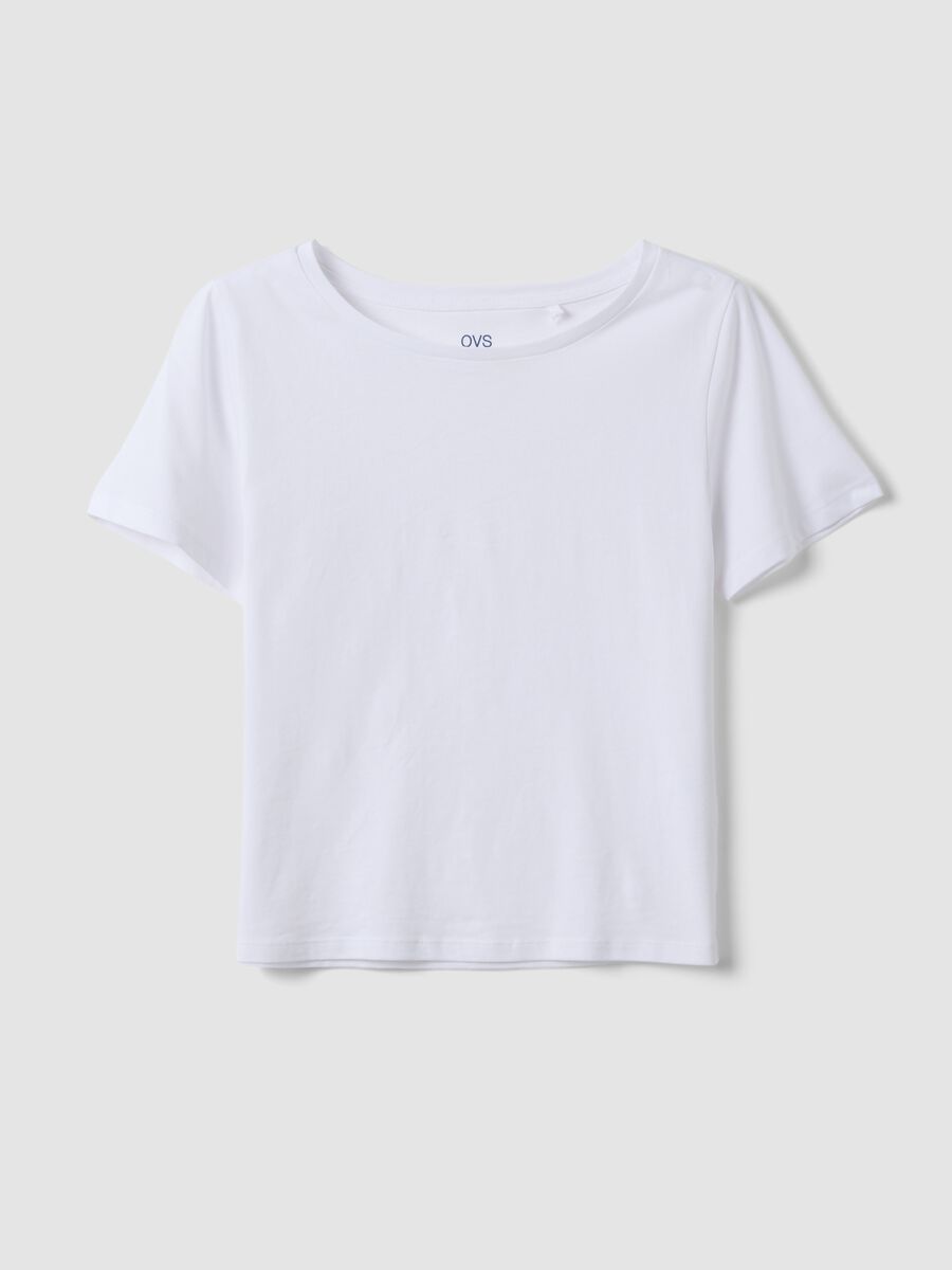 White pure cotton short-sleeved T-shirt_4