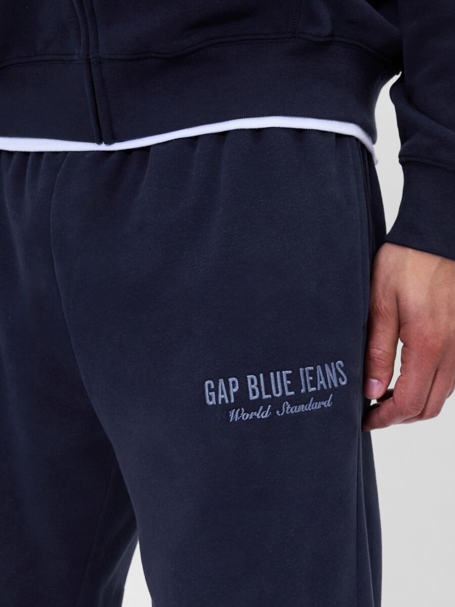 Blue Trousers in Cotton and Polyester Blend_3