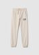 Boys' beige jogger trousers in pure cotton regular fit_3