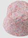Girls&rsquo; multicolour pure cotton bucket hat with floral print_1