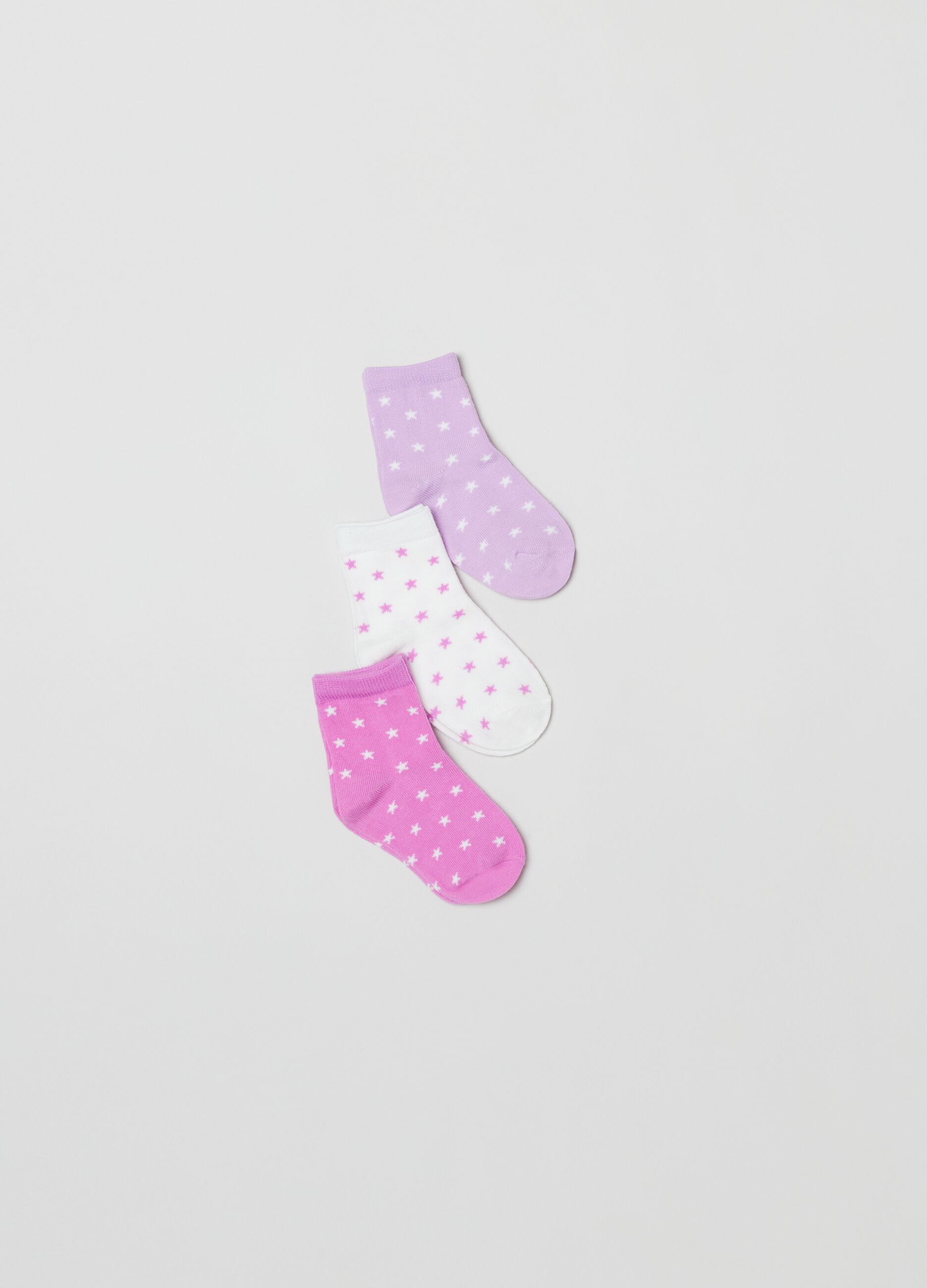 Tripack calze corte stretch con disegno_0
