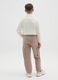 Boy's beige cargo trousers in pure cotton regular fit_1