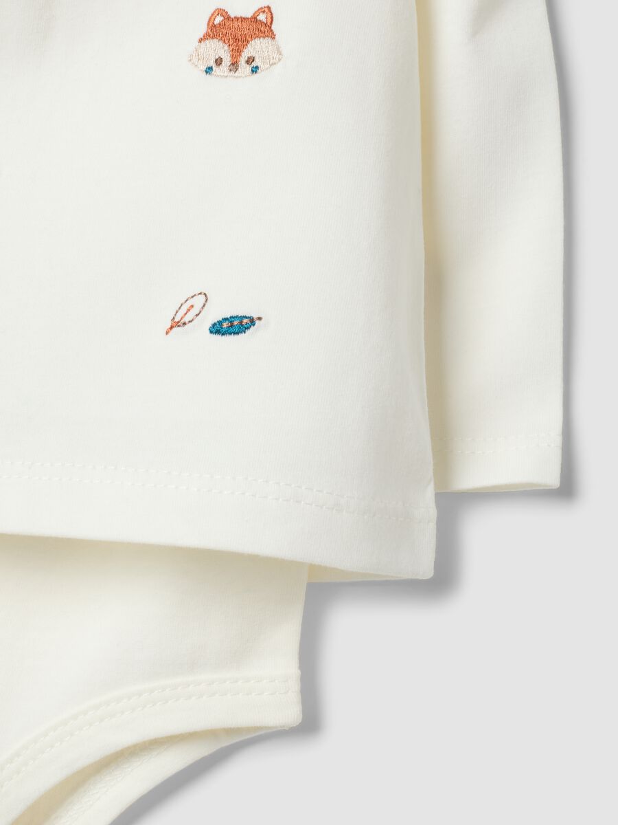 Body bianco in puro cotone organico con colletto_3