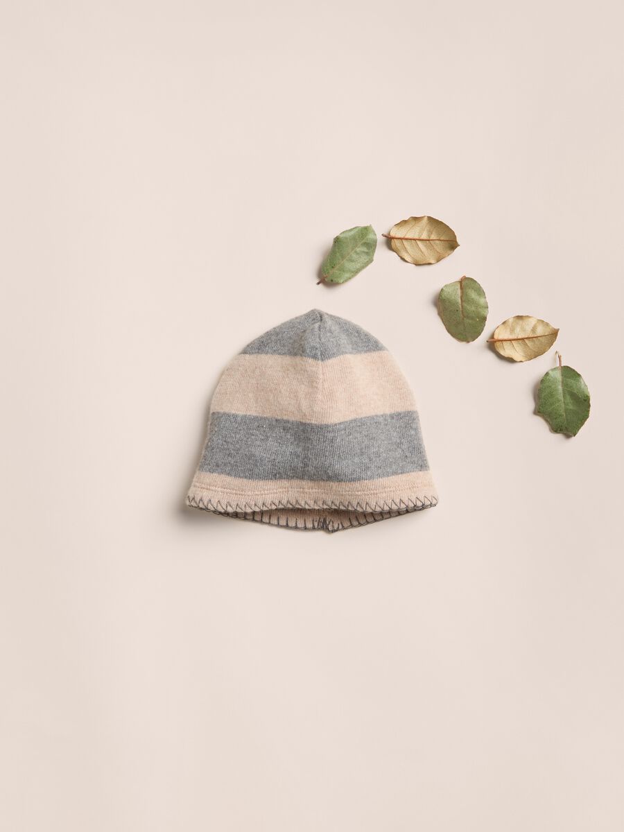 IANA cotton blend striped hat_0