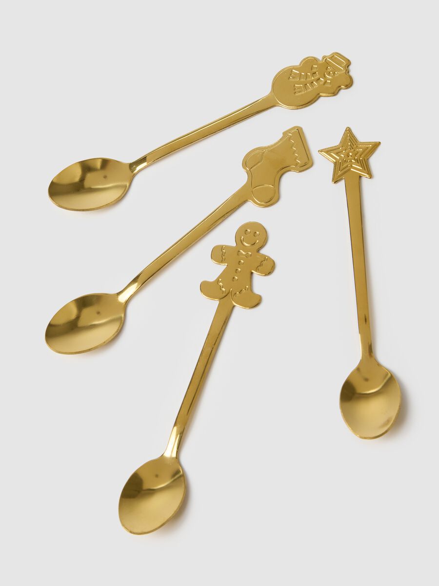 Set of Golden Steel Christmas Teaspoons_2