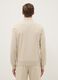 Beige cotton-blend sweatshirt in regular fit with full zip_2