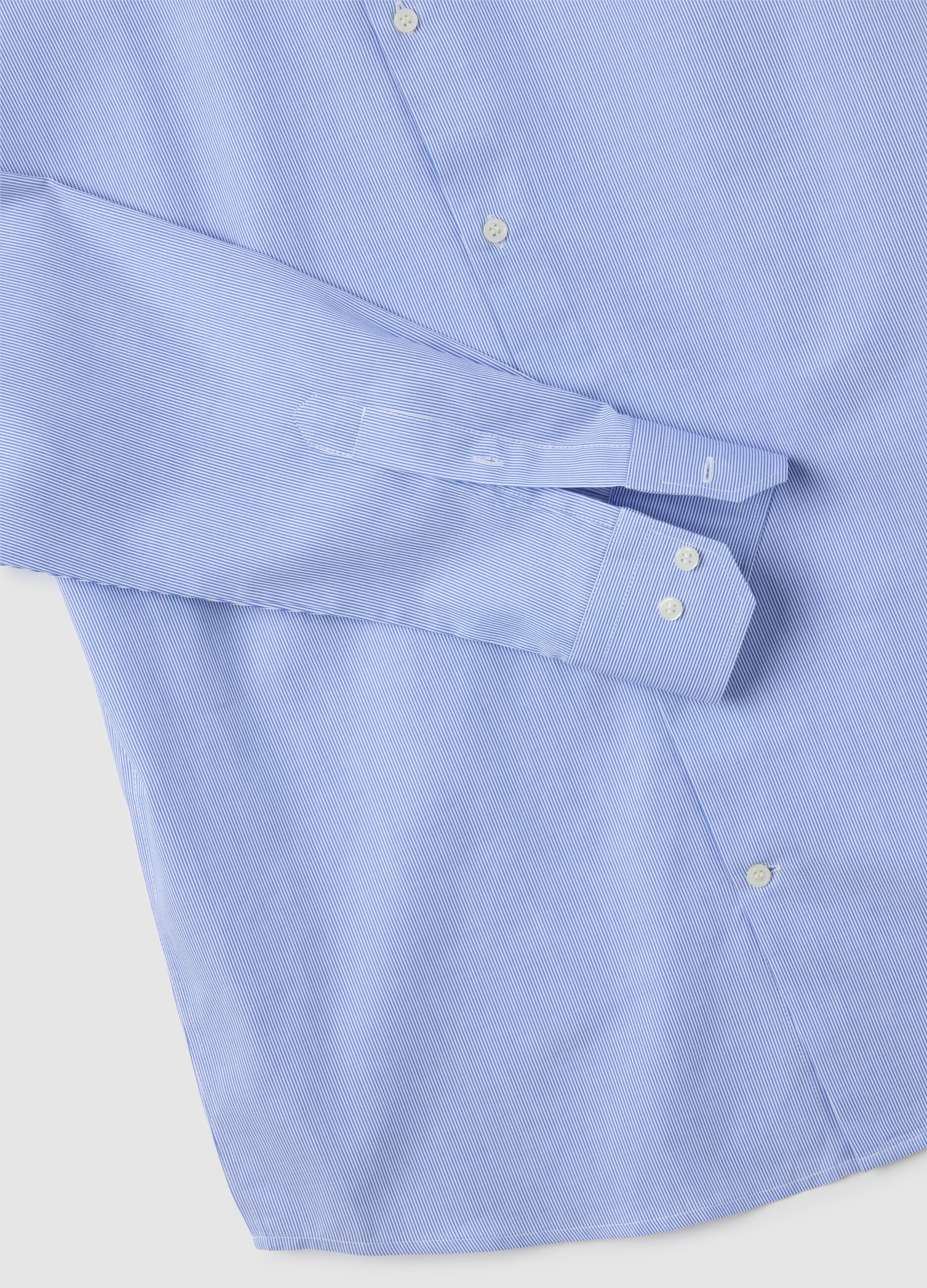 Men's pure cotton blue easy iron shirt