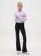 Girls' black regular fit stretch cotton trousers_0