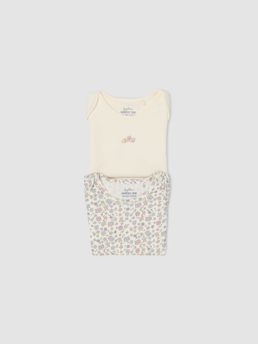 Bipack di body multicolor in cotone organico a maniche corte_3