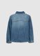 Girls' blue denim regular fit shirt_1