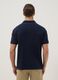 Regular fit blue stretch cotton polo_3