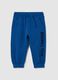 Children's blue regular fit pure cotton trousers_0