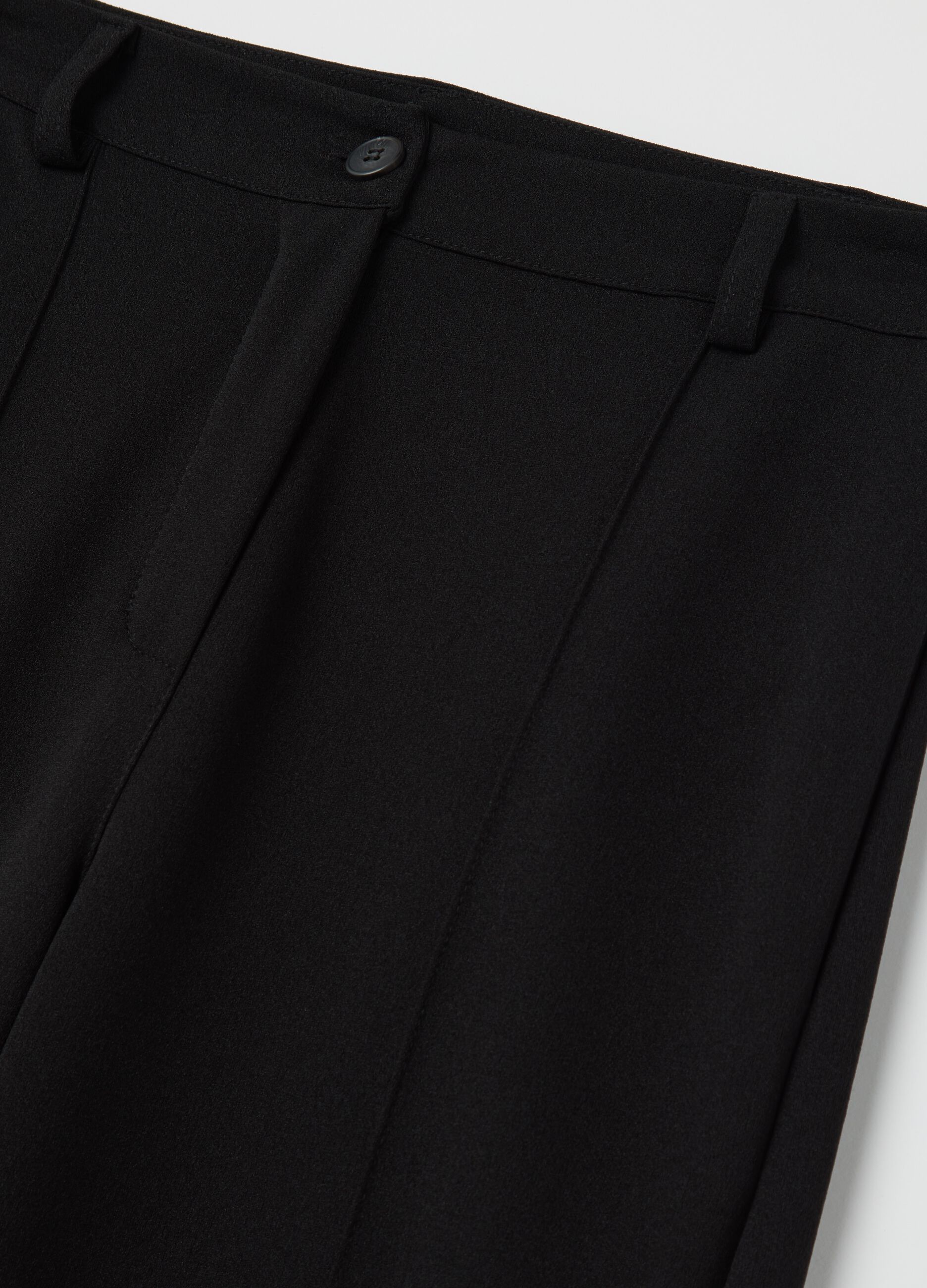Black palazzo trousers with pockets