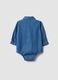 Body blu in puro cotone con girocollo_1