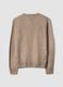 Brown V-neck jumper, regular fit_2