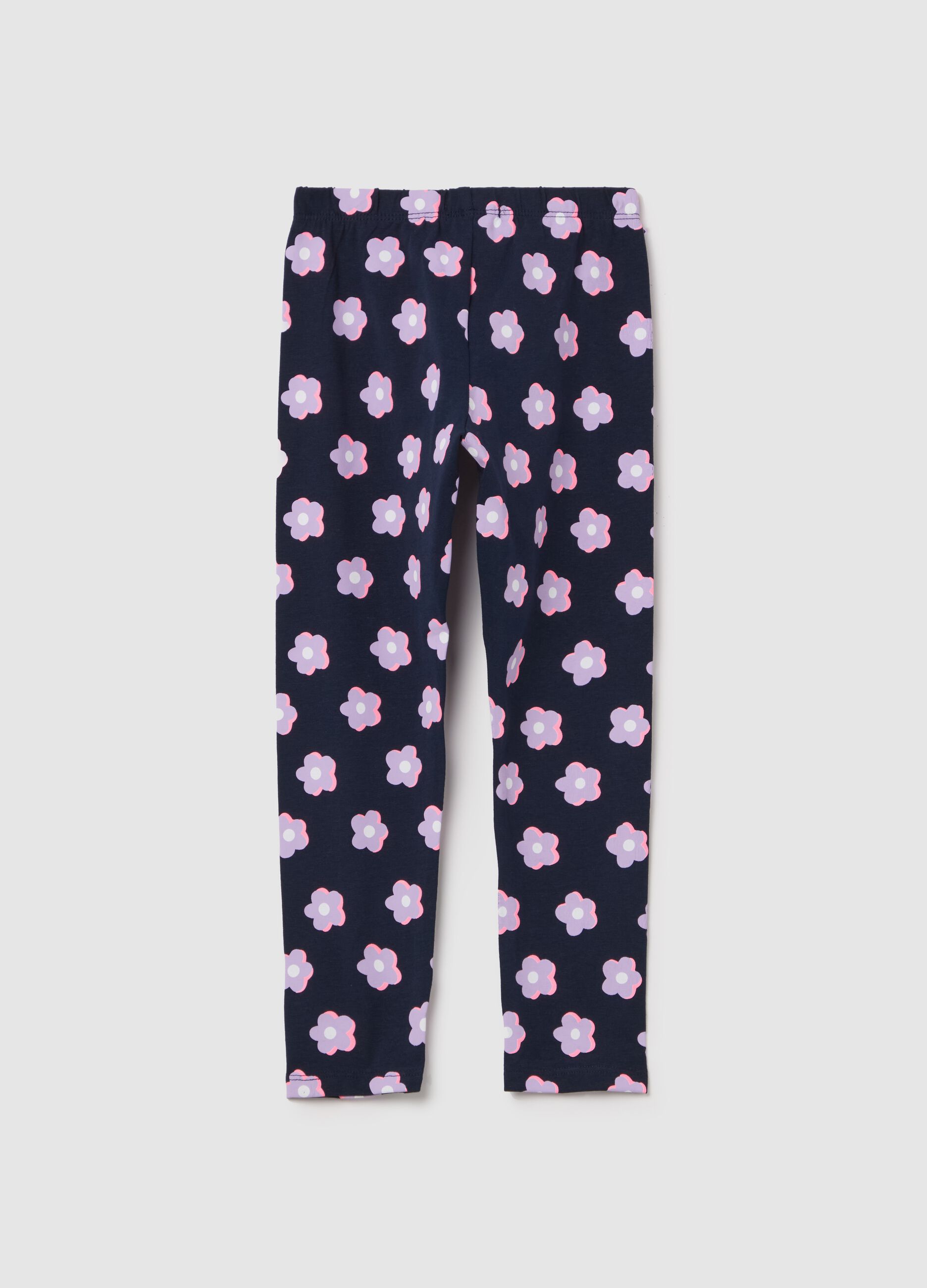 Printed stretch cotton leggings