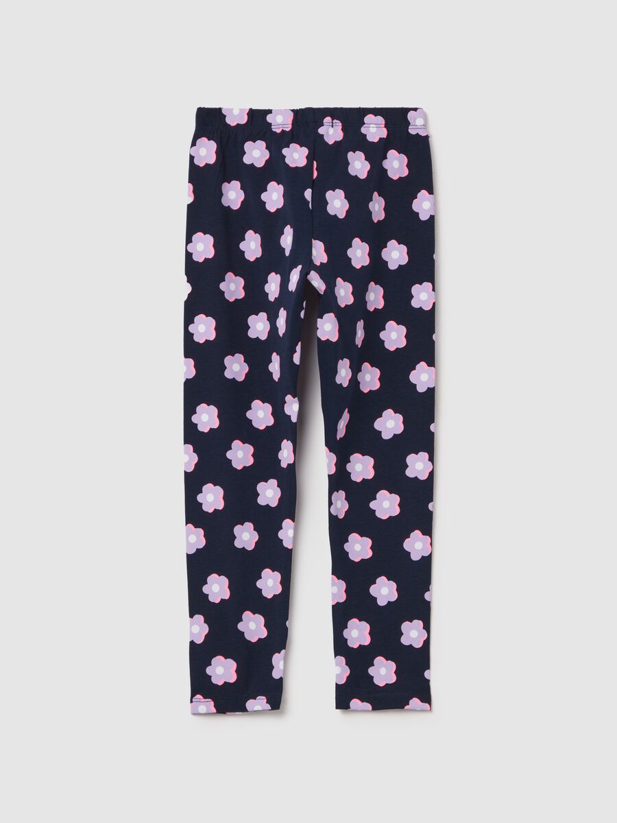 Printed stretch cotton leggings_1