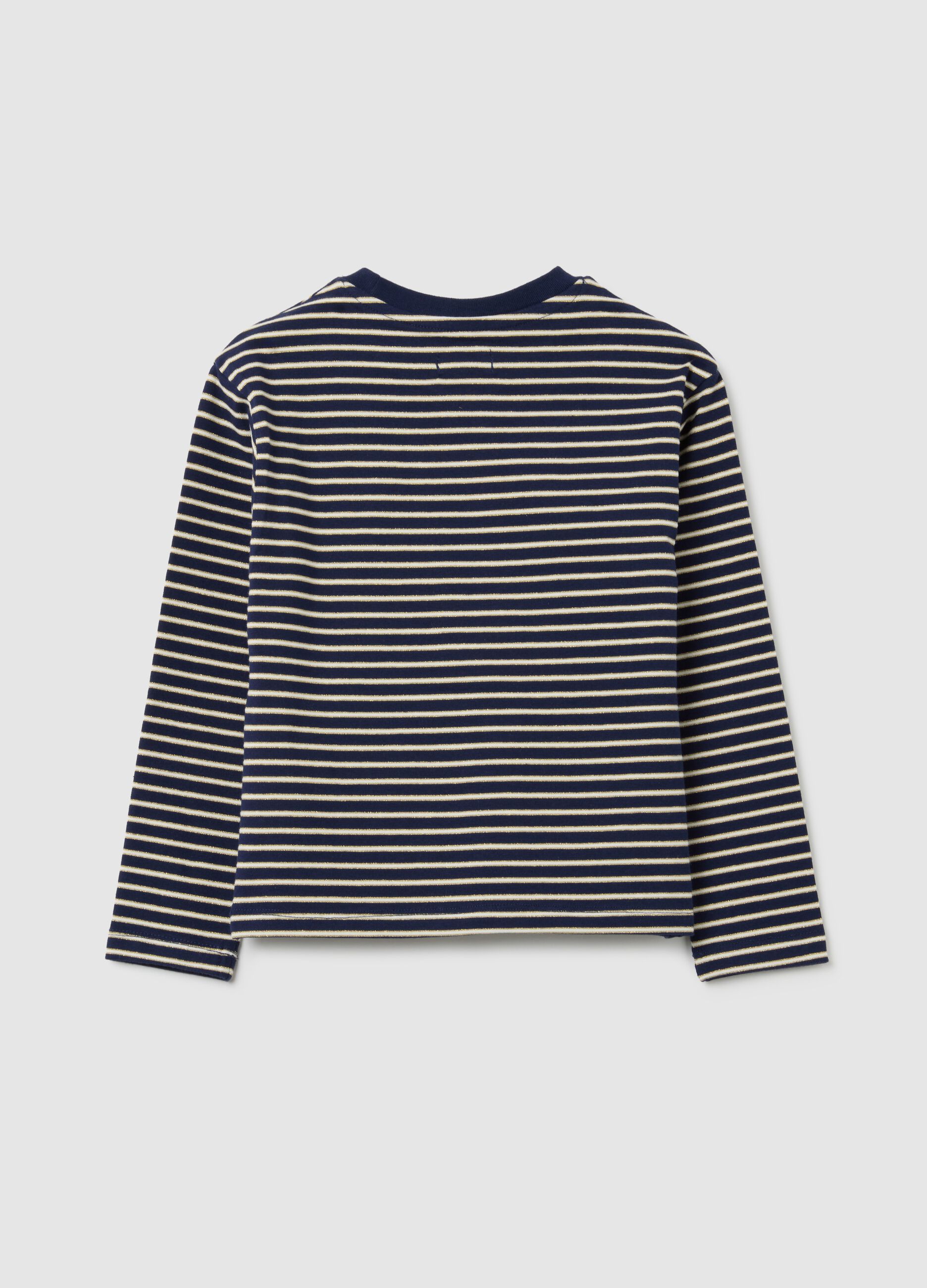 Maglia da ragazza in misto cotone multicolor regular fit