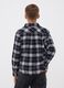 Black checked pure cotton regular-fit shirt for boys_2