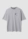 Grey pure cotton T-shirt with Lakers print_0