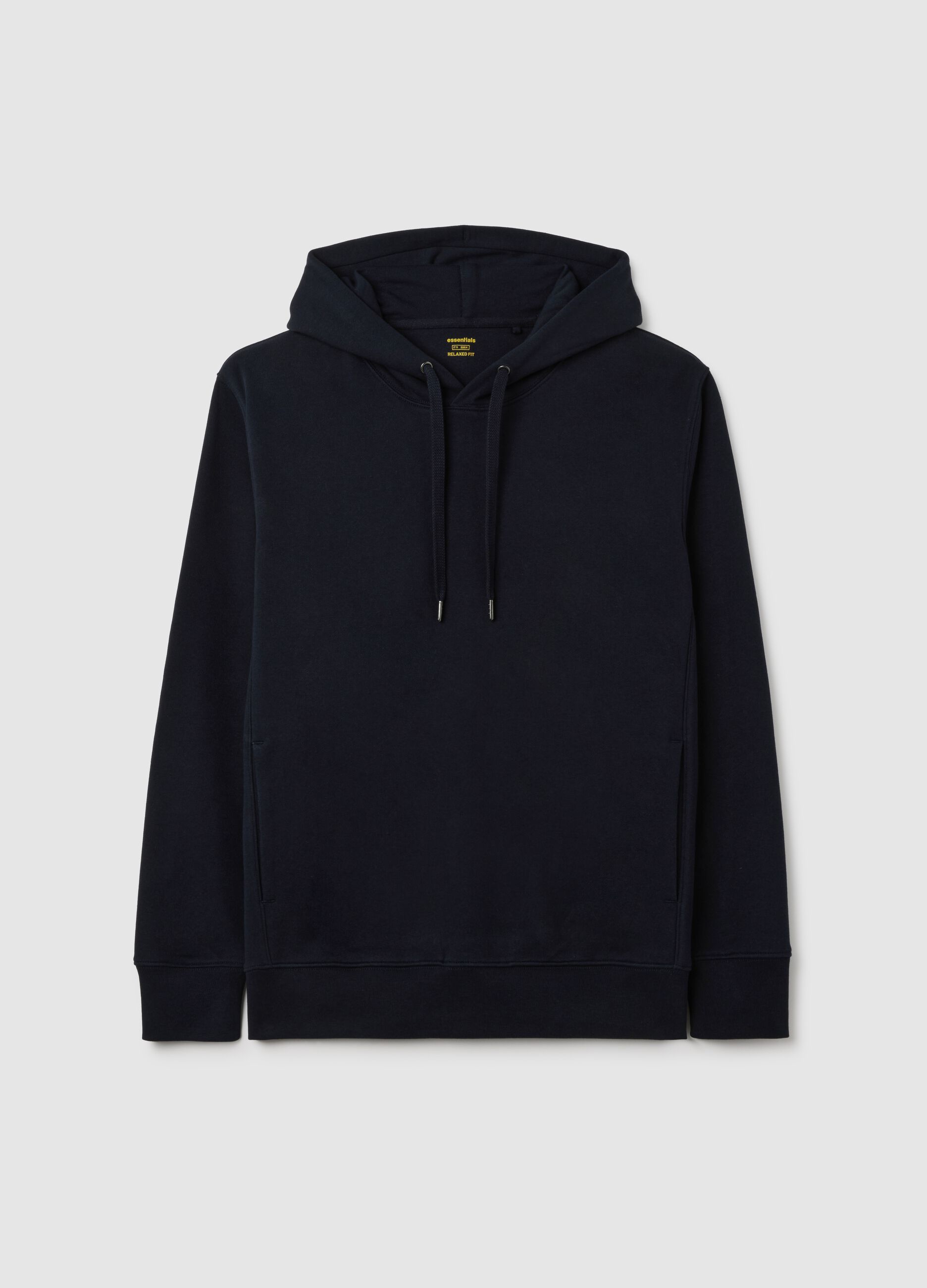 Black pure cotton sweatshirt regular fit