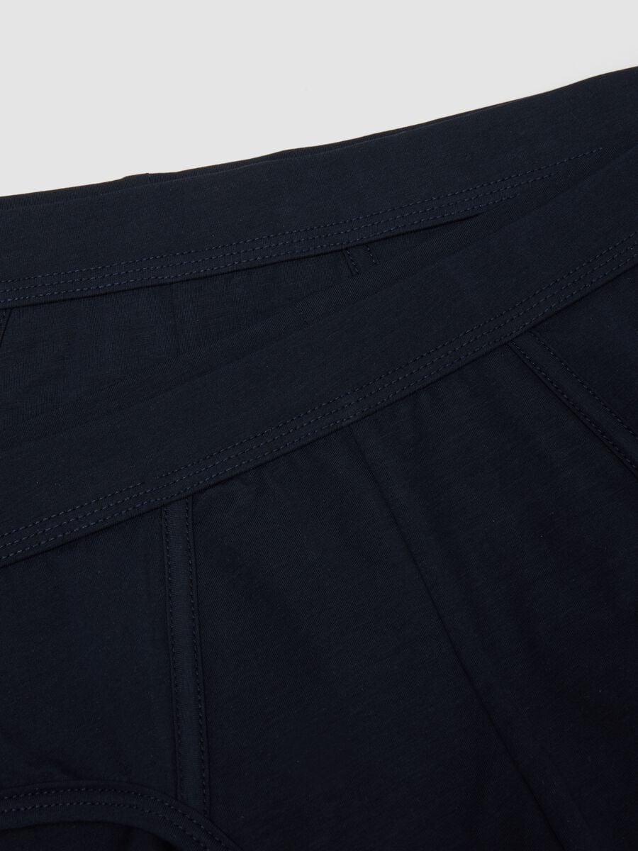 Bipack di slip blu in cotone mercerizzato elasticizzato_1