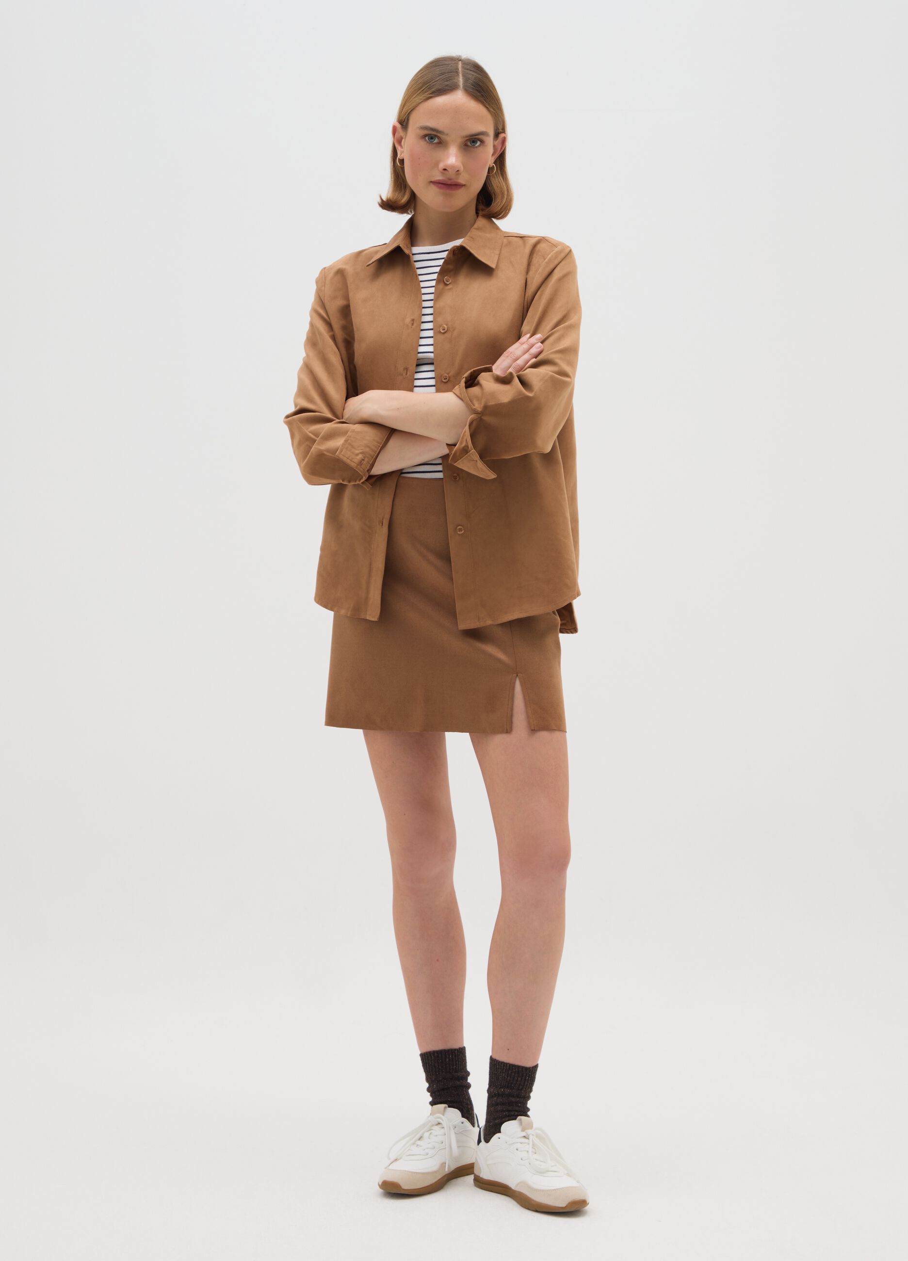 Brown Regular Fit Shirt