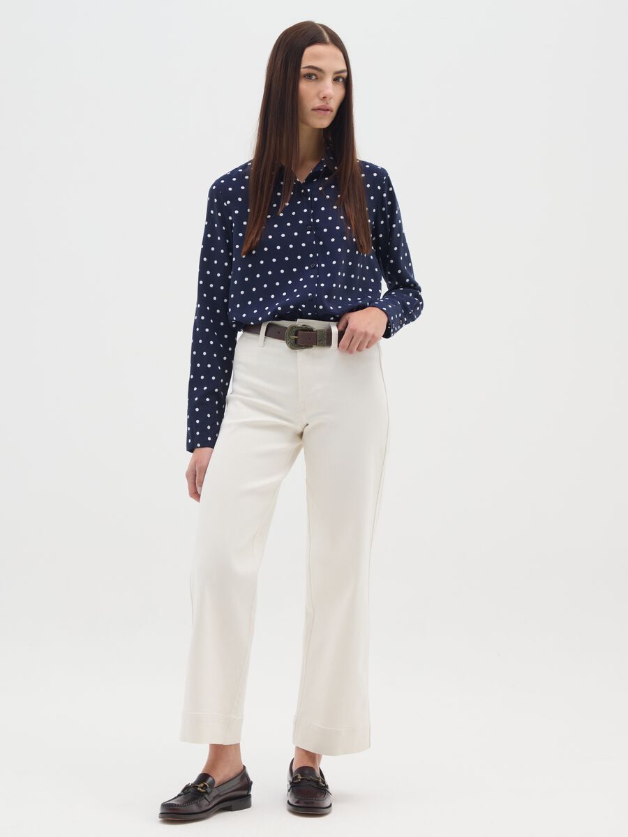 Multicolour polka dot blouse regular fit_1