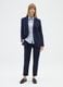 Blue Stretch Fabric Regular Fit Blazer_1
