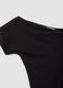 Black stretch viscose T-shirt with wide neckline_5