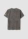 Grey pure cotton crew-neck Minecraft print T-shirt_1