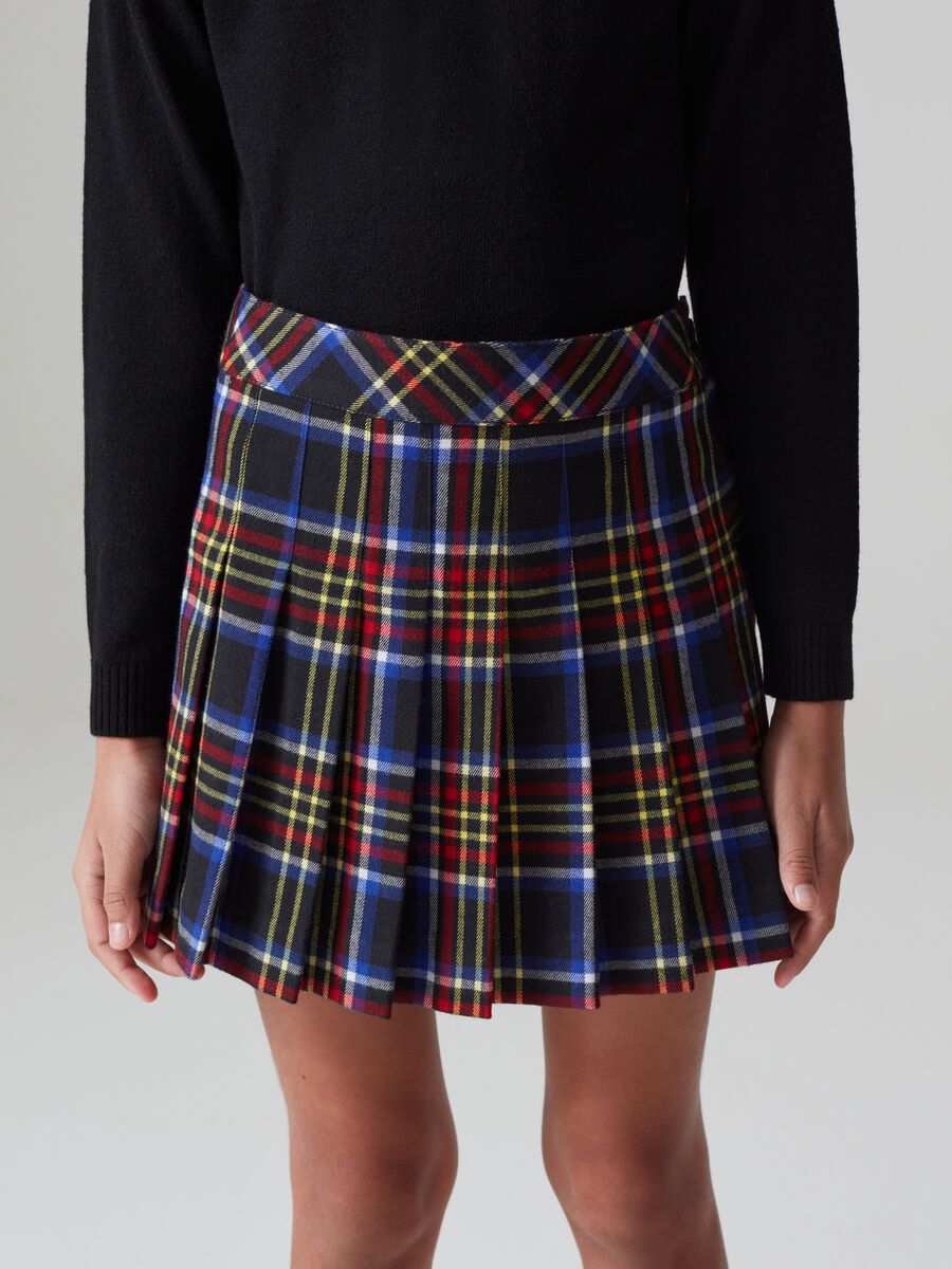 Gonna tartan plissettata_1
