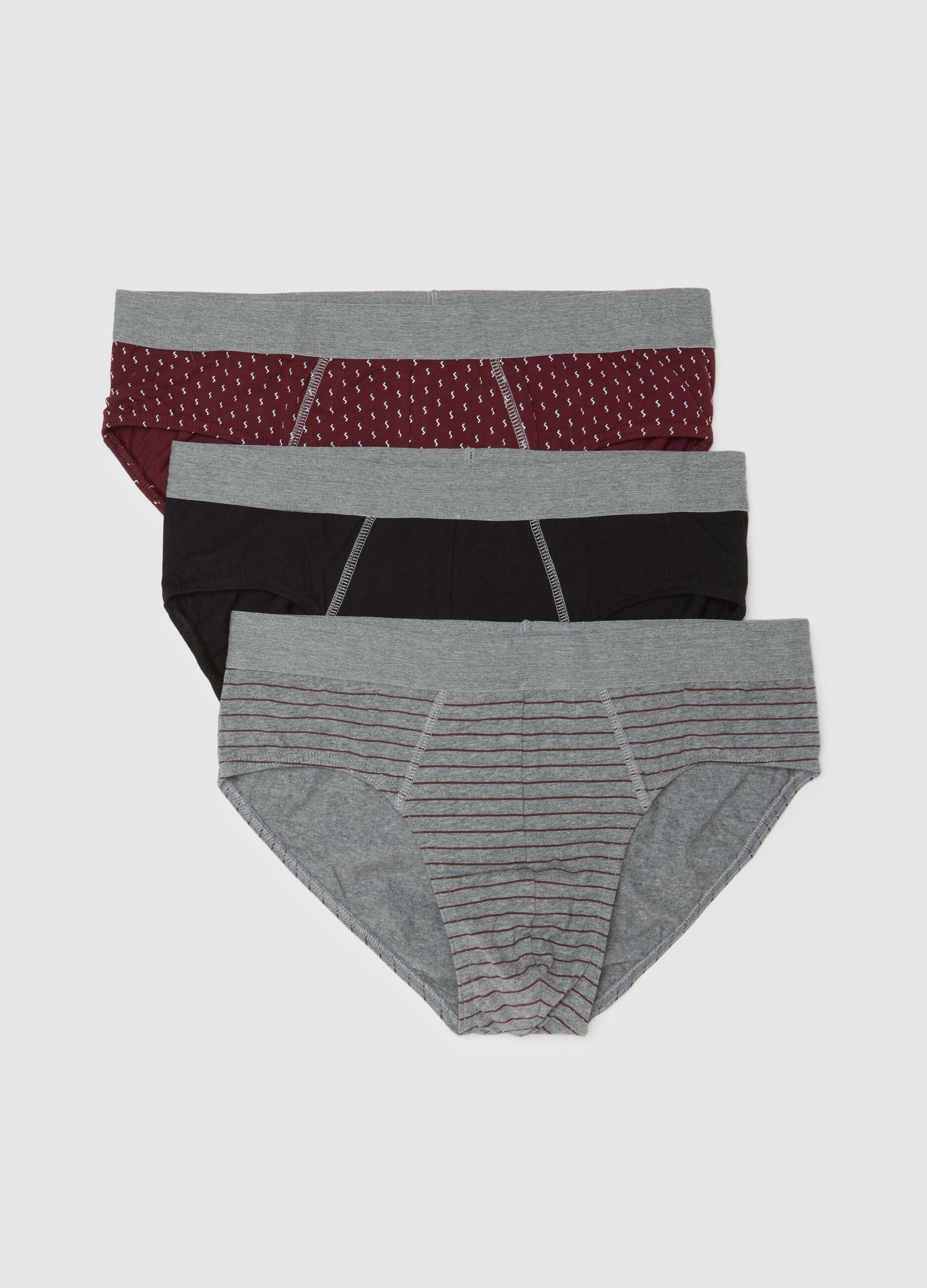 Tripack Multicolour Stretch Cotton Briefs