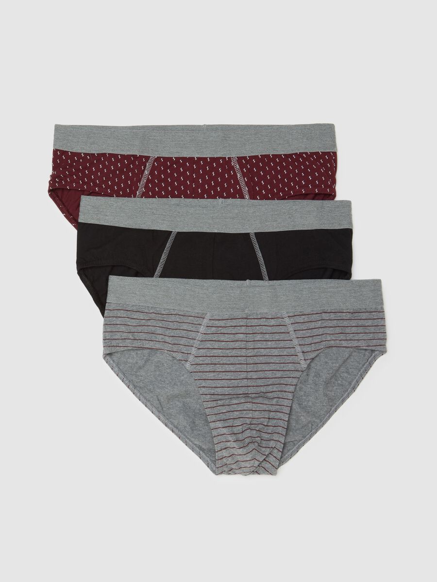 Tripack Multicolour Stretch Cotton Briefs_0