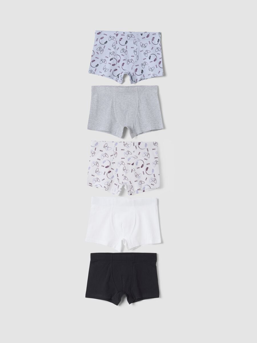 5-pack of blue and black stretch organic cotton boxers_0
