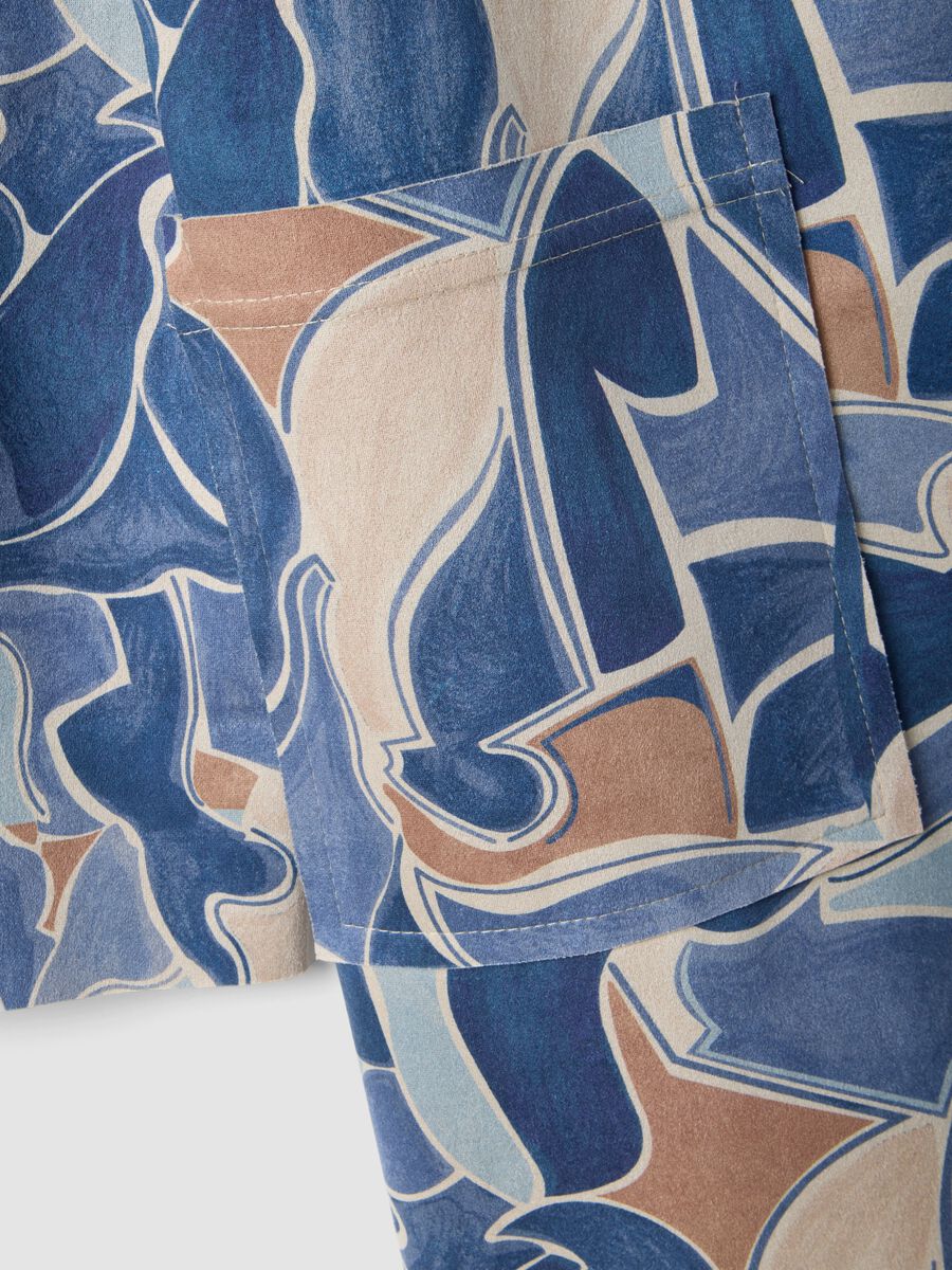 Giacca leggera multicolor regular fit con fantasia_5