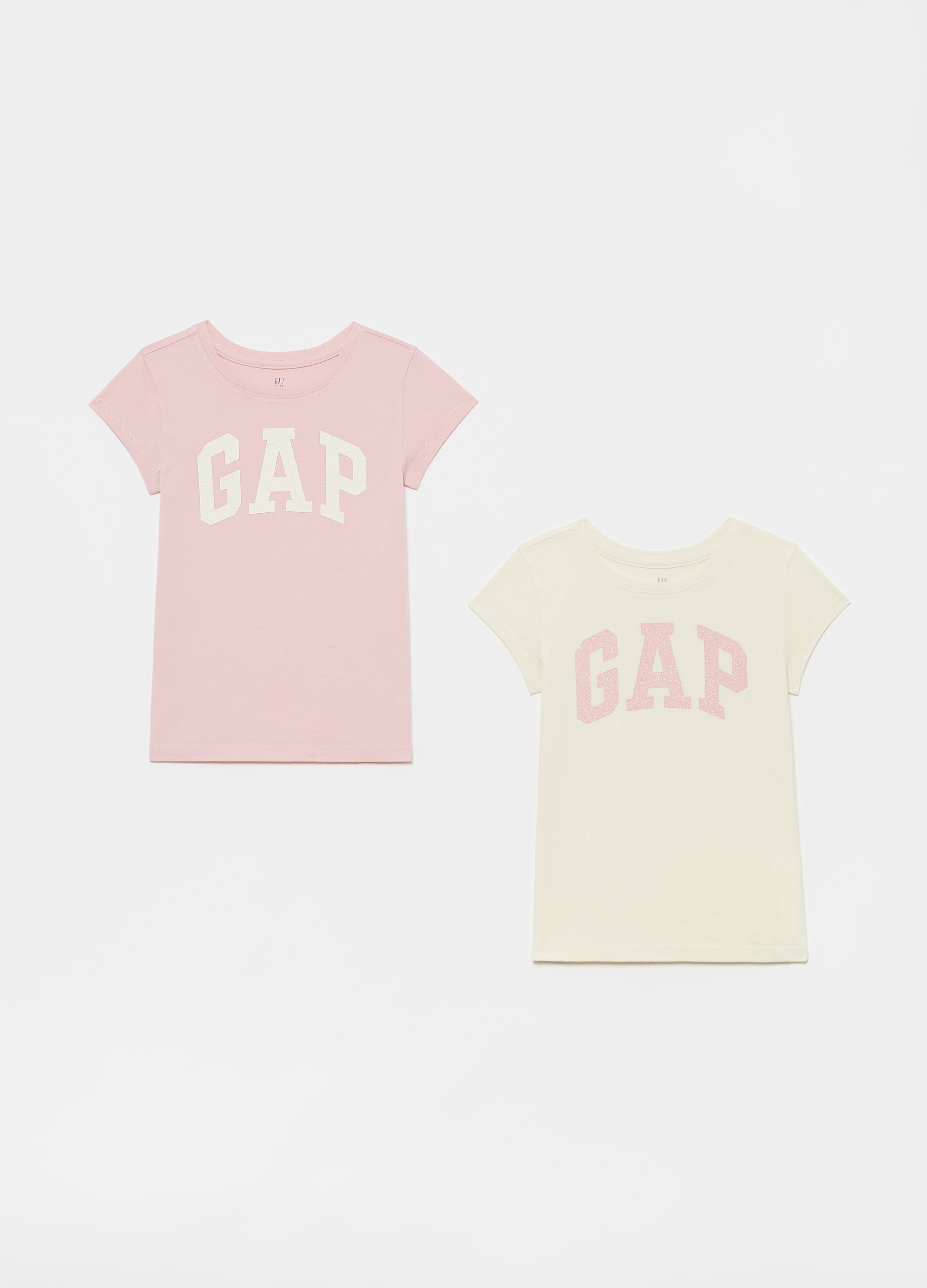 Two-pack T-shirts with logo print