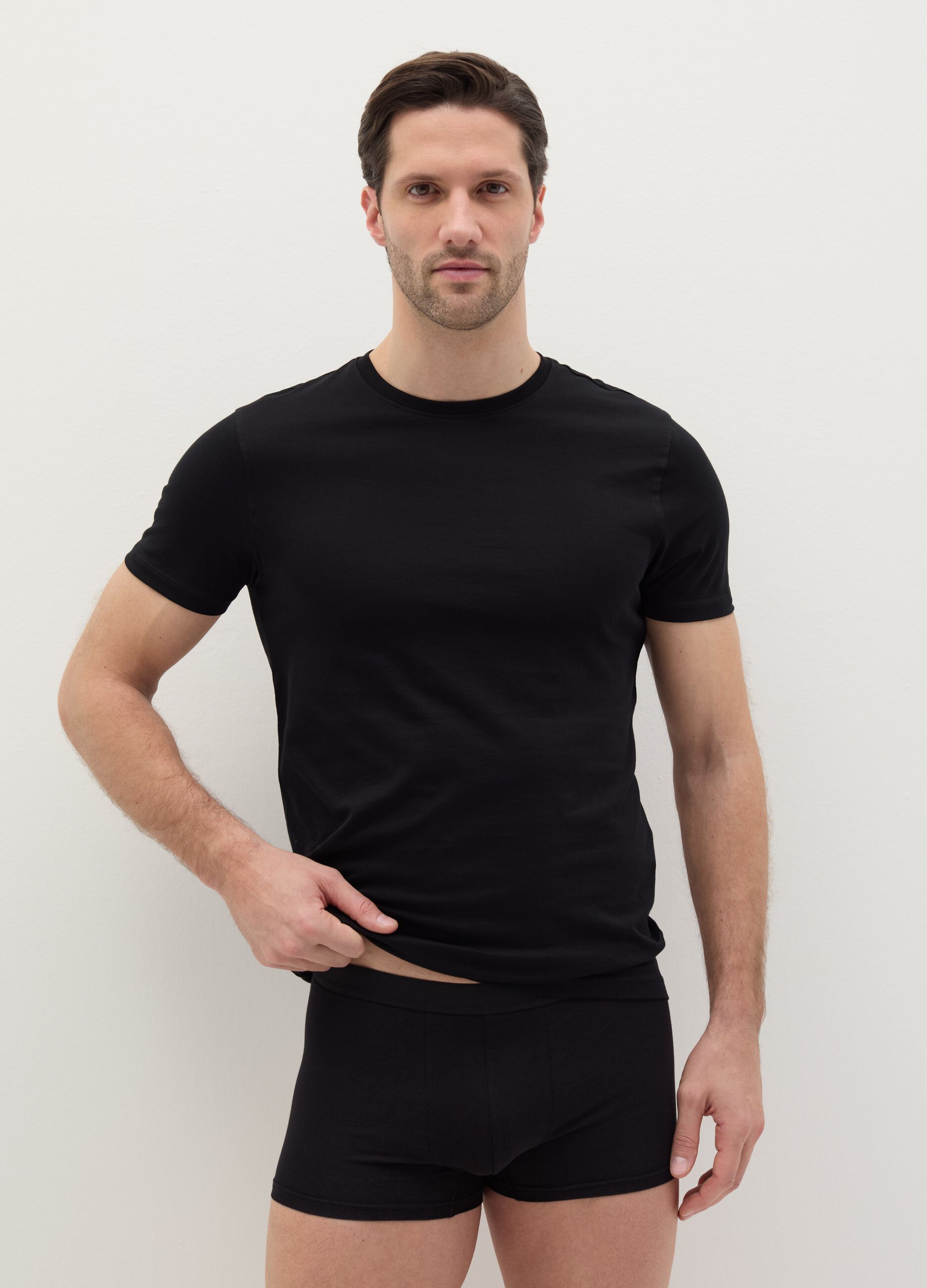 Three-pack stretch cotton boxer shorts