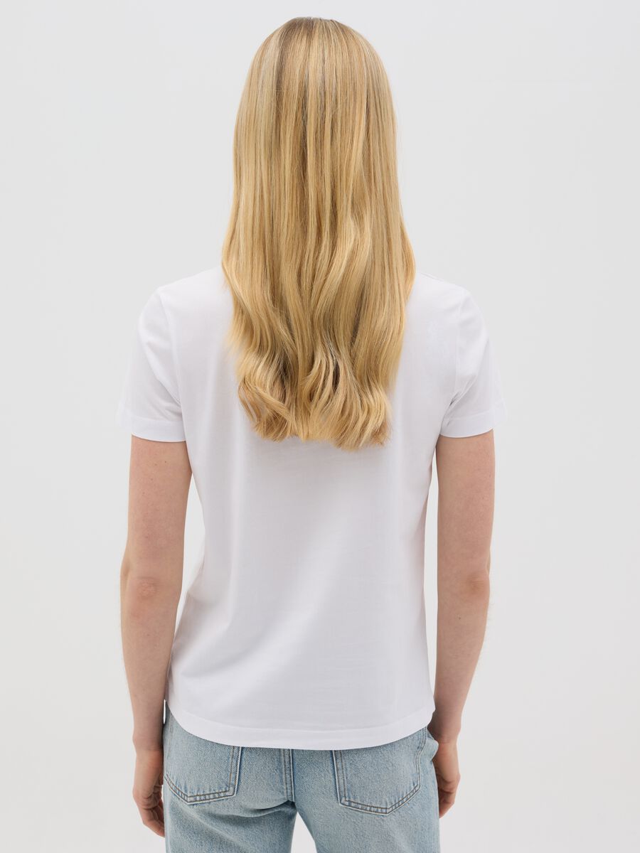 White T-shirt with Florence Ovs print_2