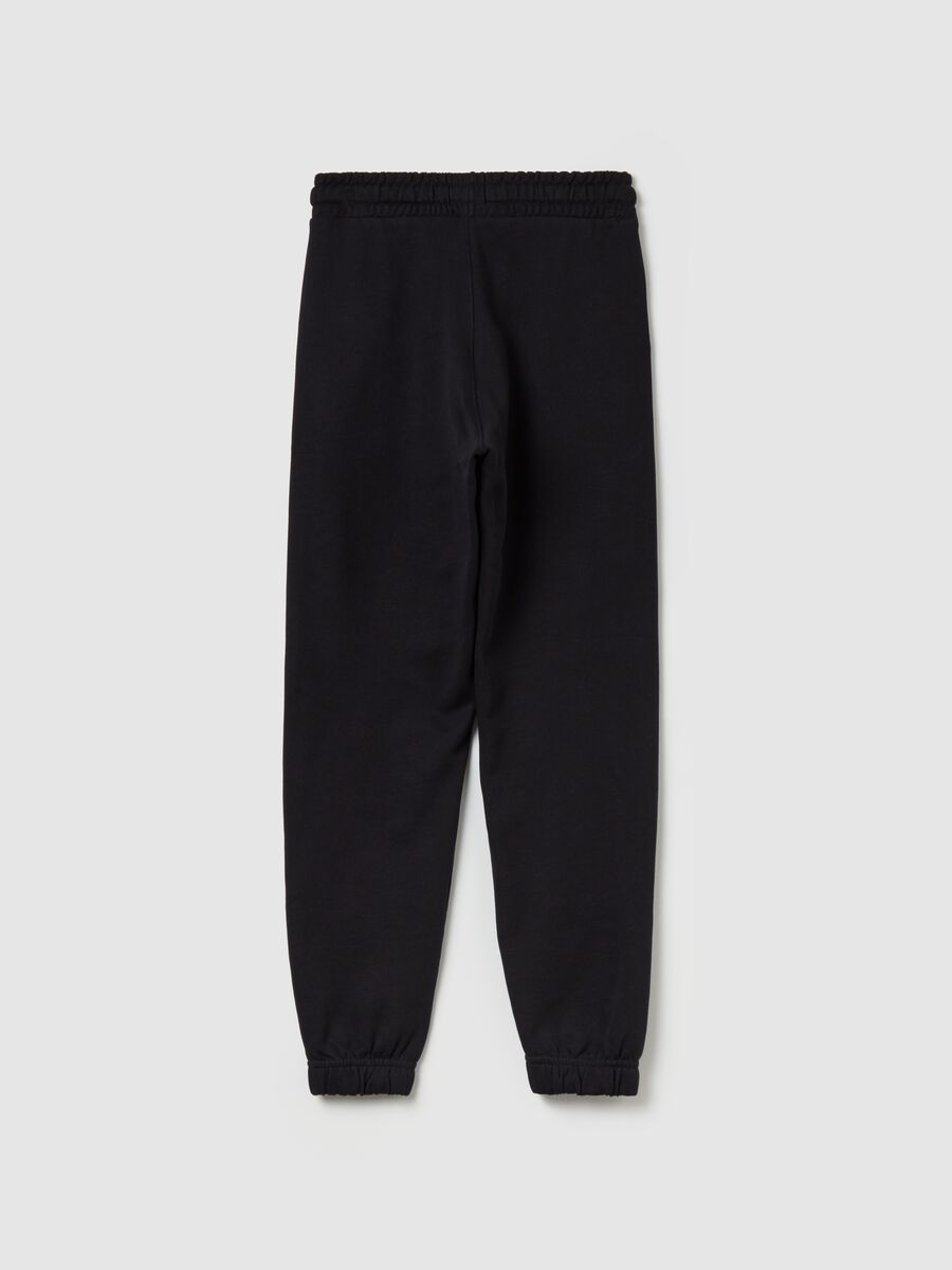 Joggers with "New York College" print with embroidery_4