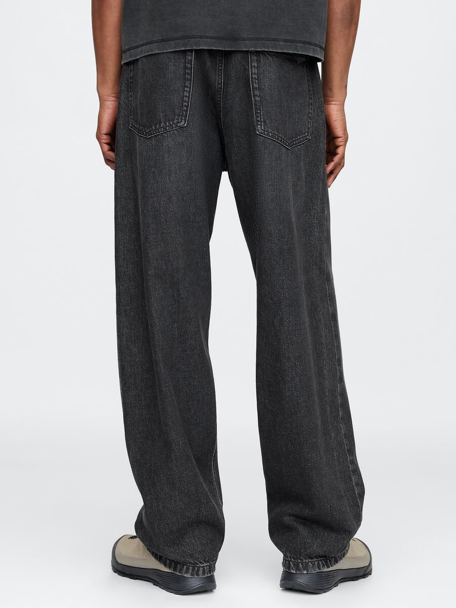 Gap Black Wide Leg Denim Trousers_2