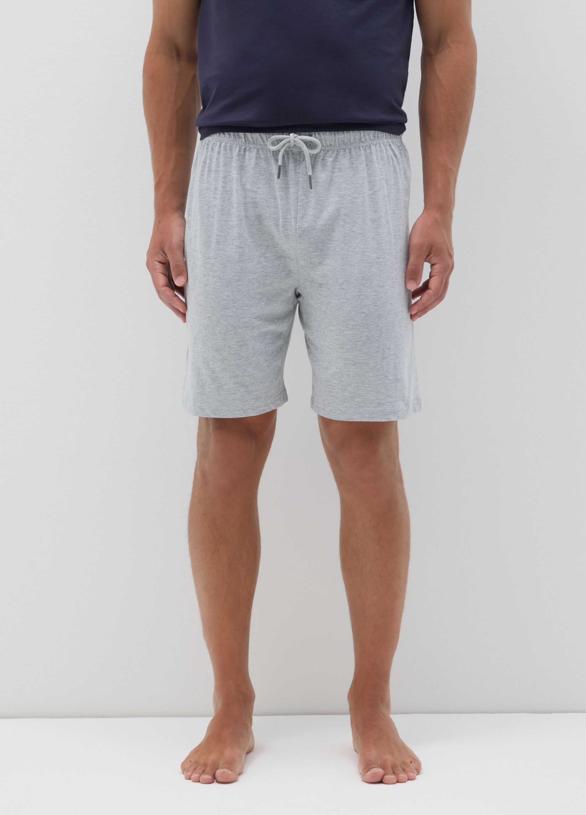 Multicolour regular fit cotton blend pyjamas