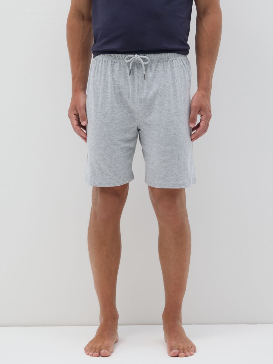 Multicolour regular fit cotton blend pyjamas_1