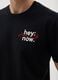 Regular fit black pure cotton t-shirt with print_2