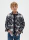 Boys' pure cotton black check over fit shirt_0