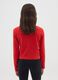 Girls' red long sleeve top in pure cotton regular fit_1