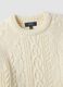 White wool-blend cable-knit crew-neck jumper_5